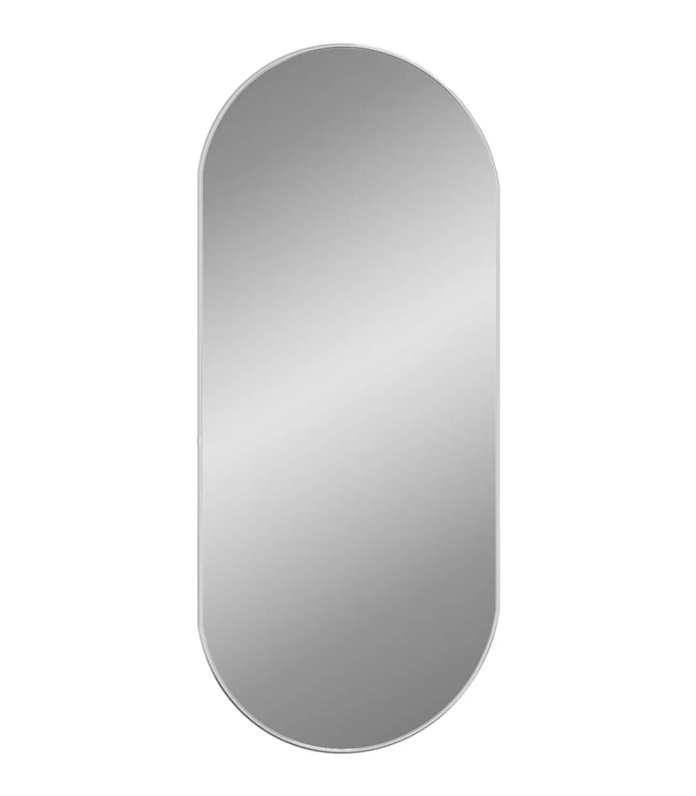 vidaXL Wandspiegel 100x45 cm ovaal zilverkleurig
