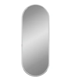 vidaXL Wandspiegel 40x15 cm ovaal zilverkleurig
