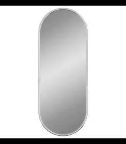 vidaXL Wandspiegel 40x15 cm ovaal zilverkleurig