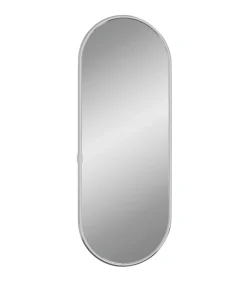 vidaXL Wandspiegel 40x15 cm ovaal zilverkleurig