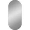 vidaXL Wandspiegel 90x40 cm ovaal zilverkleurig