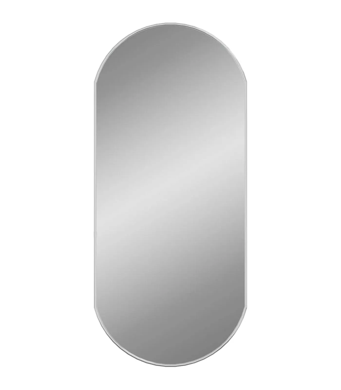 vidaXL Wandspiegel 90x40 cm ovaal zilverkleurig