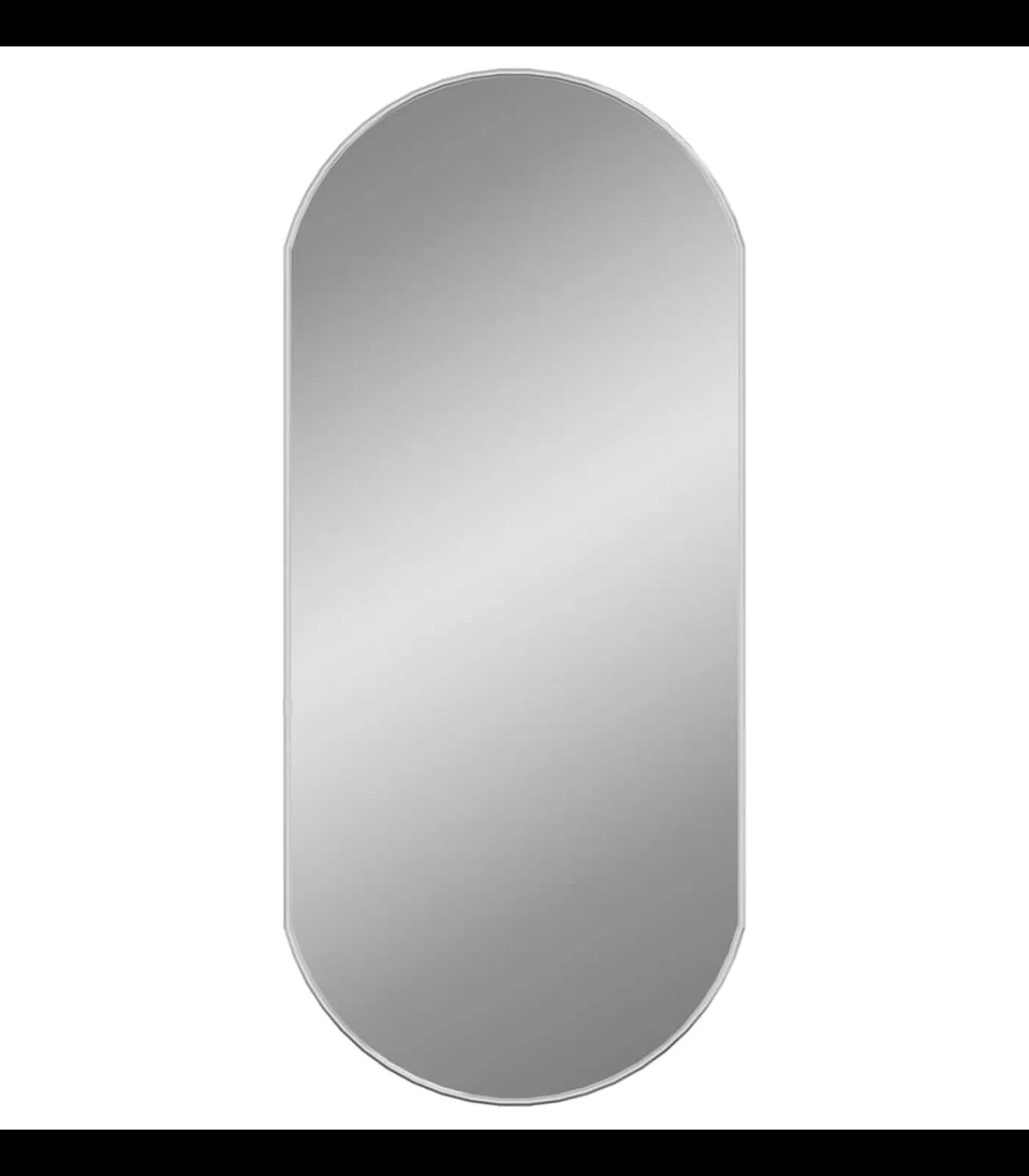 vidaXL Wandspiegel 90x40 cm ovaal zilverkleurig