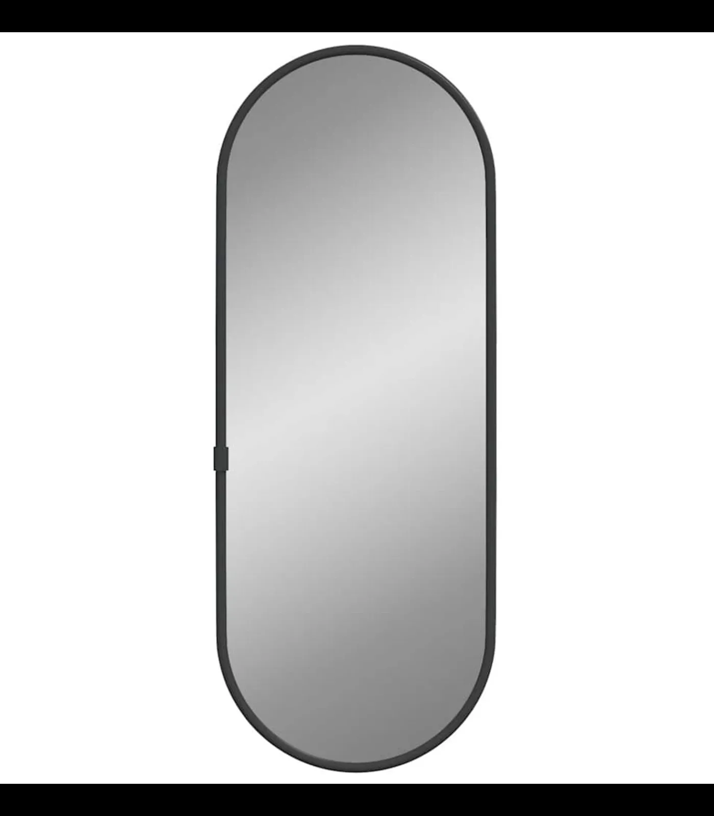 vidaXL Wandspiegel 40x15 cm ovaal zwart