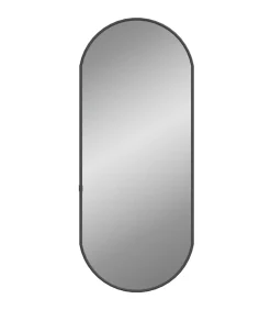 vidaXL Wandspiegel 60x25 cm ovaal zwart