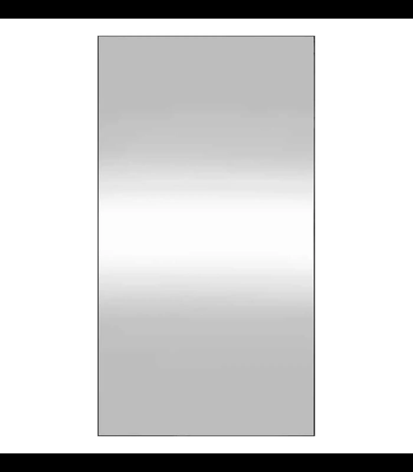 vidaXL Wandspiegel 50x100 cm rechthoekig glas