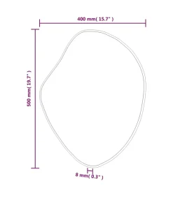 Discount Wandspiegel 50x40 cm zilverkleurig Spiegels