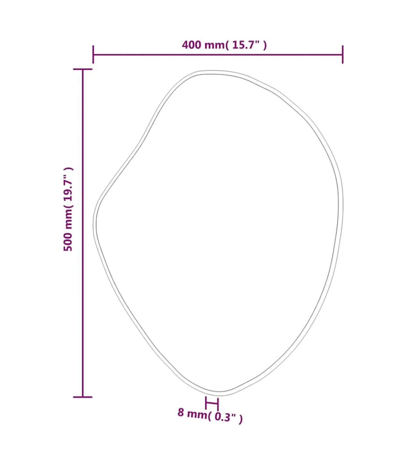 Discount Wandspiegel 50x40 cm zilverkleurig Spiegels