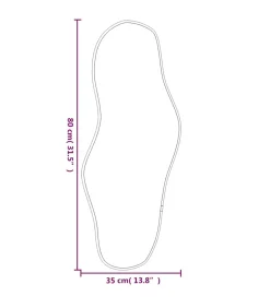 New Wandspiegel 80x35 cm zwart Spiegels