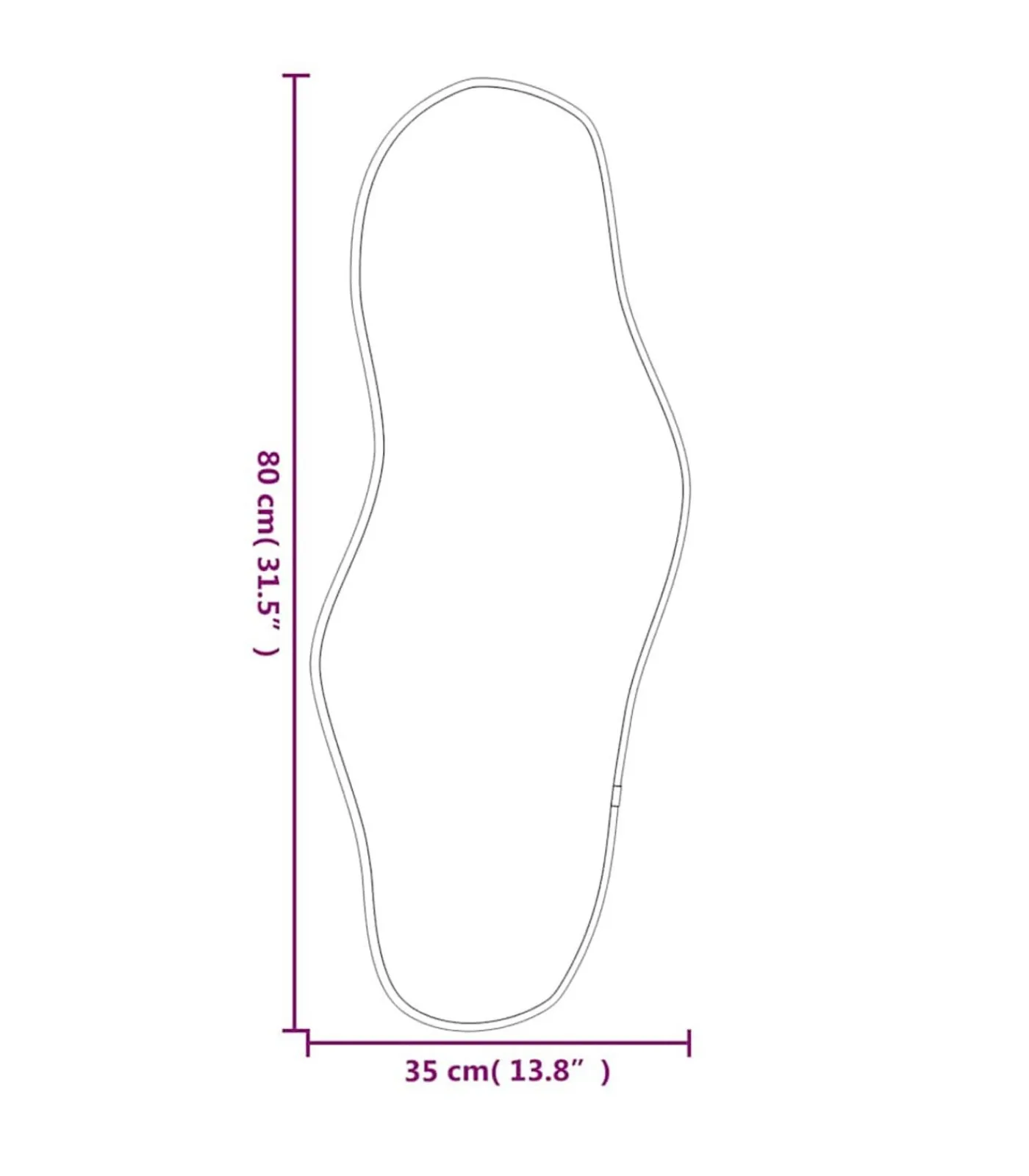 New Wandspiegel 80x35 cm zwart Spiegels