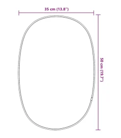 New Wandspiegel 50x35 cm zwart Spiegels