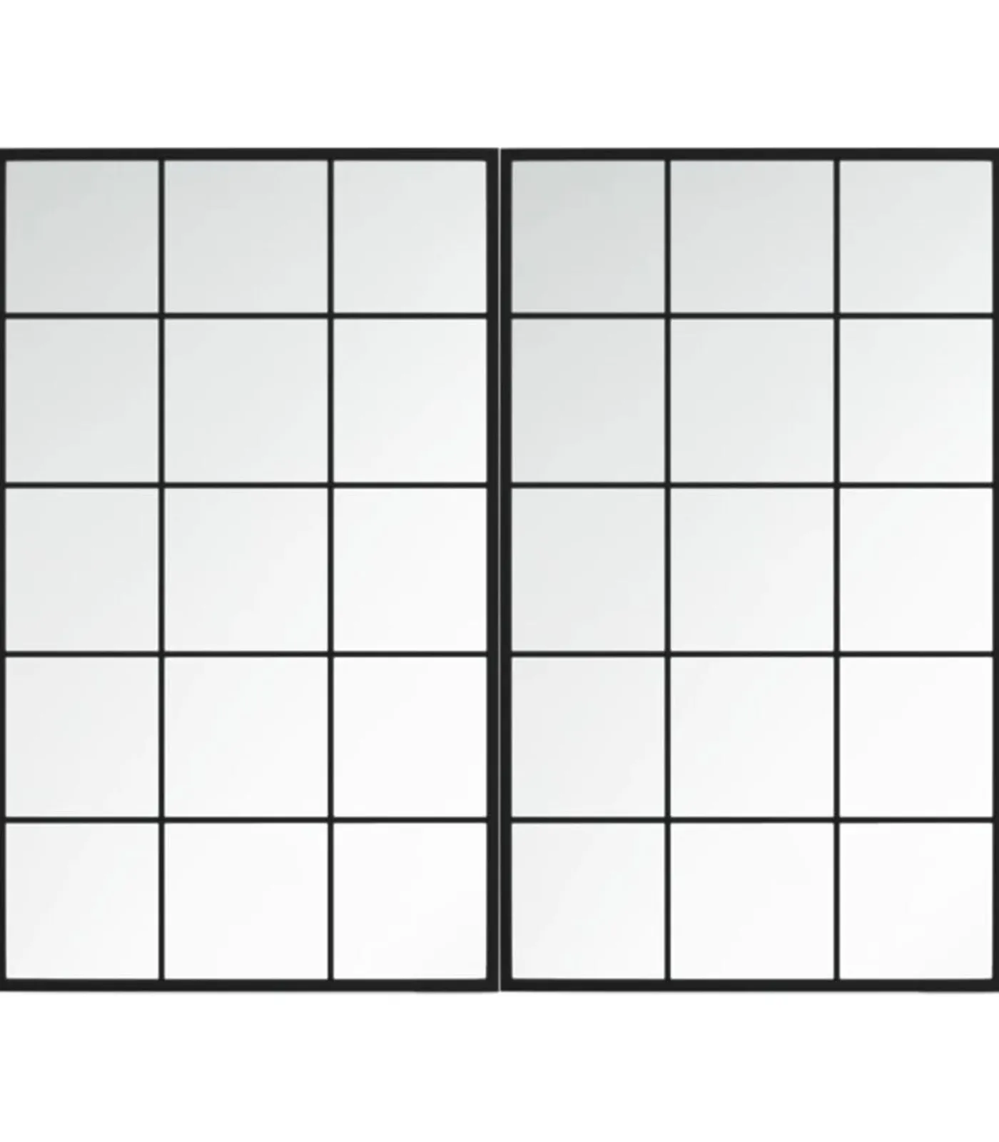 vidaXL Wandspiegels 2 st 100x60 cm metaal zwart