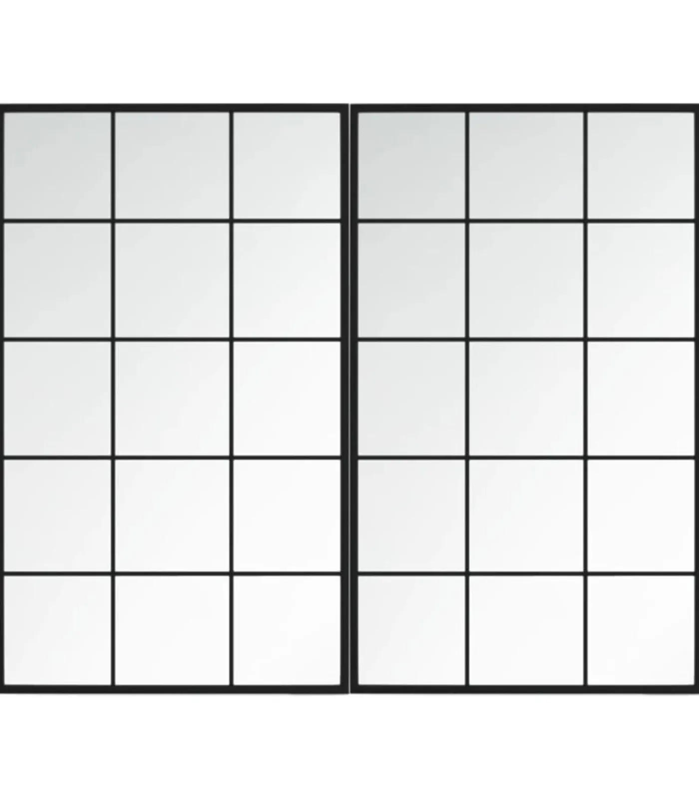 vidaXL Wandspiegels 2 st 100x60 cm metaal zwart