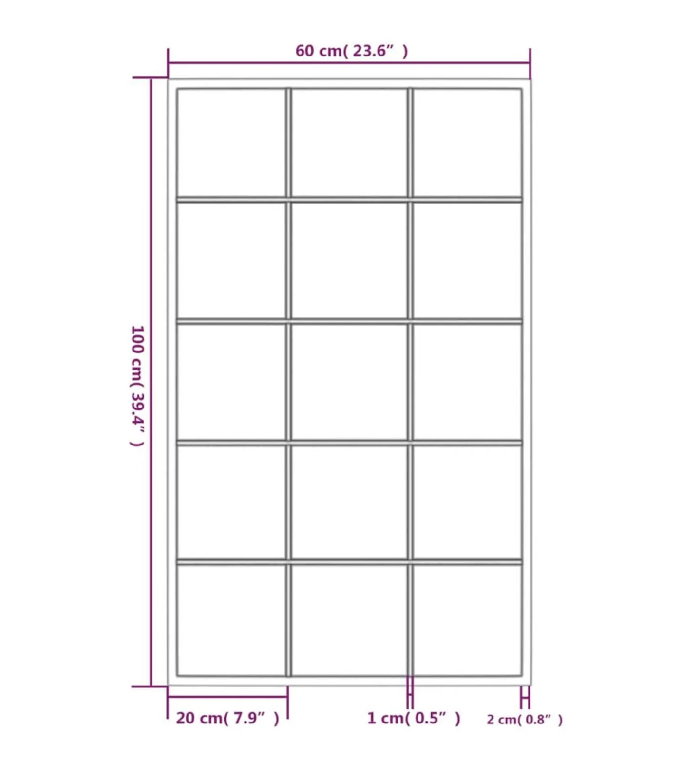 vidaXL Wandspiegels 2 st 100x60 cm metaal zwart
