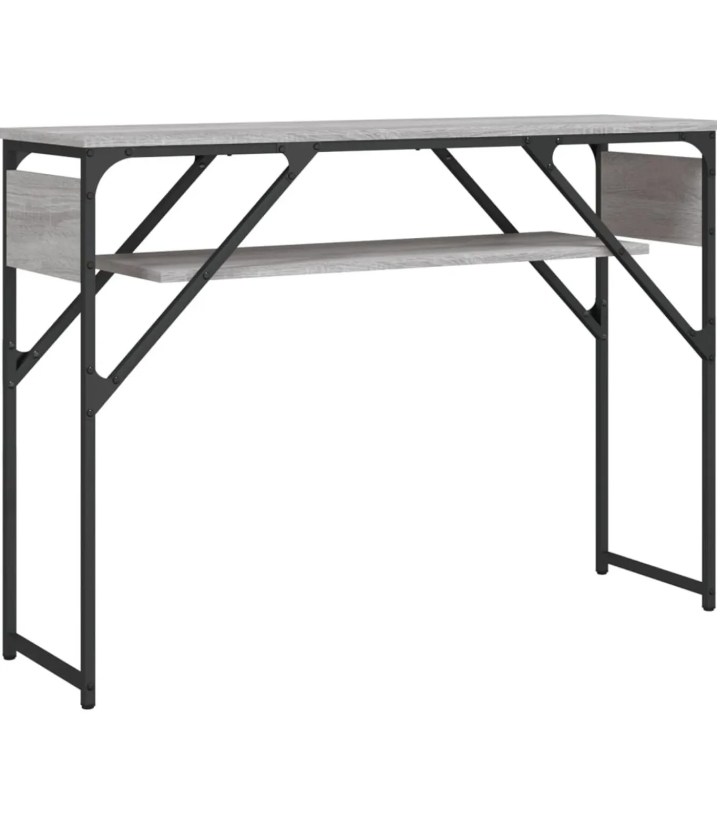 Hot Wandtafel met schap 105x30x75 cm bewerkt hout grijs sonoma Tafels