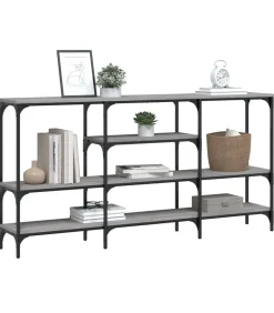 vidaXL Wandtafel 160x29x80 cm bewerkt hout grijs sonoma eikenkleurig