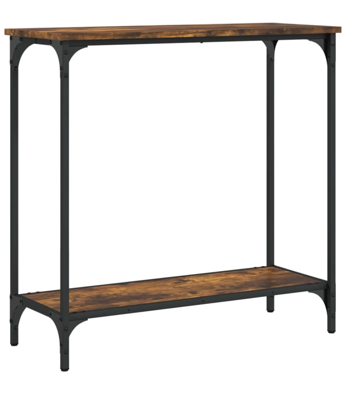 Clearance Wandtafel 75x30,5x75 cm bewerkt hout gerookt eikenkleurig Tafels