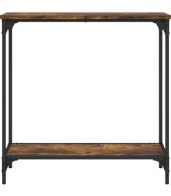 Clearance Wandtafel 75x30,5x75 cm bewerkt hout gerookt eikenkleurig Tafels