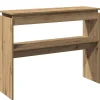 vidaXL Wandtafel 102x30x80 cm bewerkt hout artisanaal eikenkleur