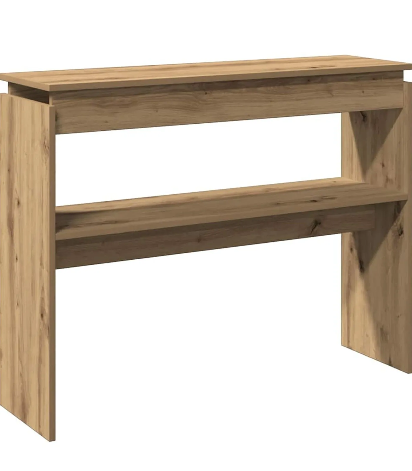 vidaXL Wandtafel 102x30x80 cm bewerkt hout artisanaal eikenkleur