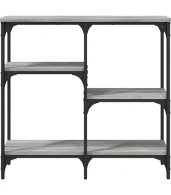 vidaXL Wandtafel 80x29x75 cm bewerkt hout grijs sonoma eikenkleurig