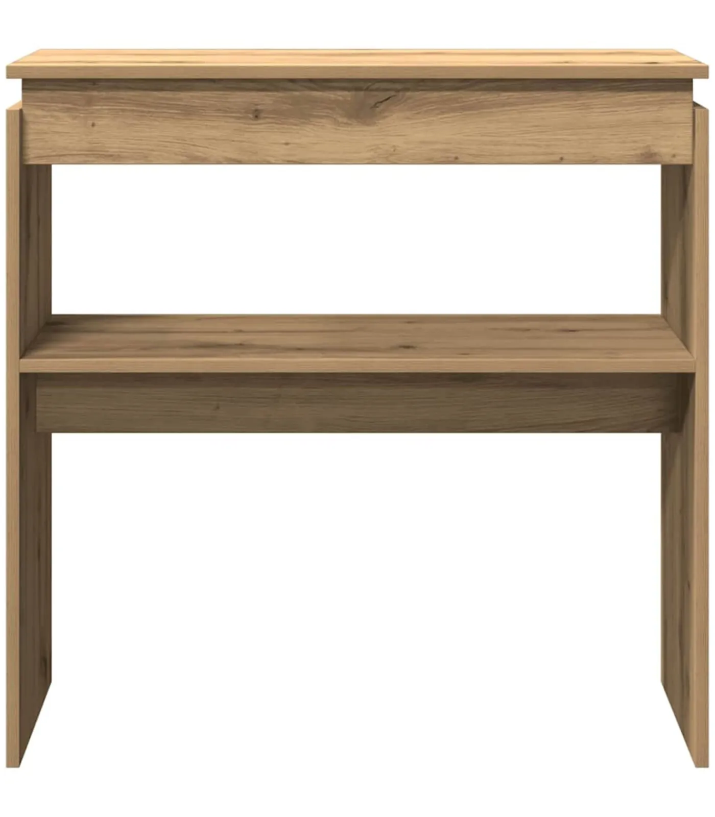 vidaXL Wandtafel 80x30x80 cm bewerkt hout artisanaal eikenkleurig