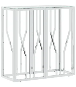 New Wandtafel 70x30x70 cm roestvrij staal en glas Tafels