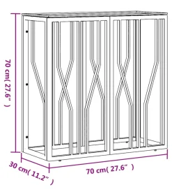 New Wandtafel 70x30x70 cm roestvrij staal en glas Tafels