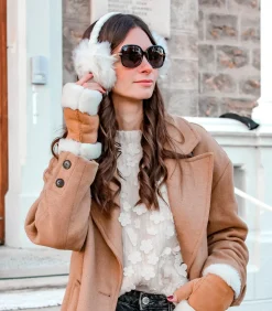 Best Warme leren dameswanten Caramel DAMES Handschoenen