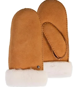 Clearance Warme leren dameswanten Caramel DAMES Handschoenen