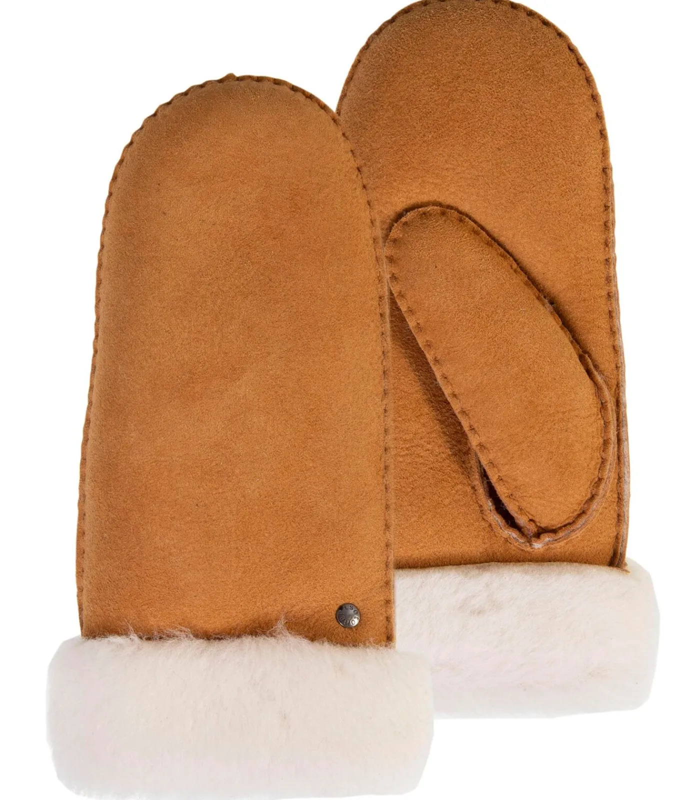 Clearance Warme leren dameswanten Caramel DAMES Handschoenen