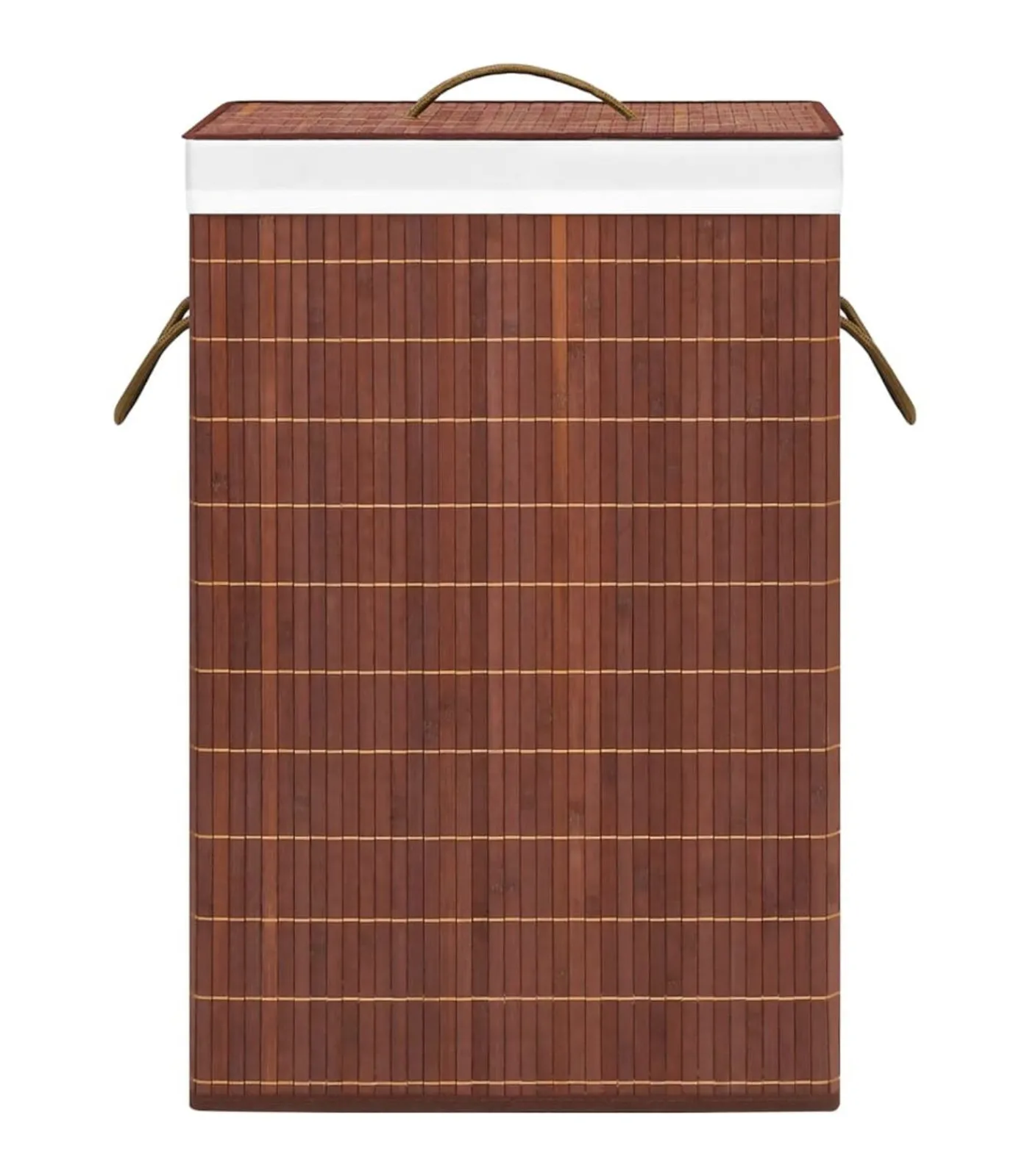 Wasmand met 2 vakken 72 L bamboe bruin Manden En Bakken