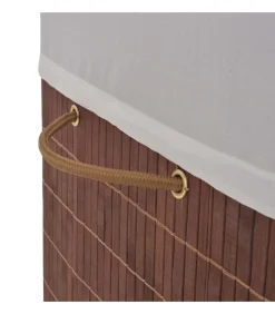 vidaXL Wasmand rechthoekig bamboe bruin