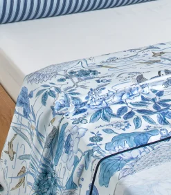 Sanderson WATER GARDEN Rose - Hoeslaken Satijn katoen