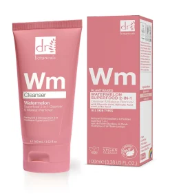 Outlet Watermeloen Superfood 2-in-1 Reinigingsgel & Make-up Remover 100ml met Glycolzuur, Salicylzuur en Melkzuur Gezichtsreinigers & Make Up Removers