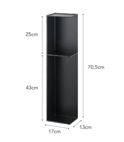 YAMAZAKI WC Opbergrek - Tower - Zwart