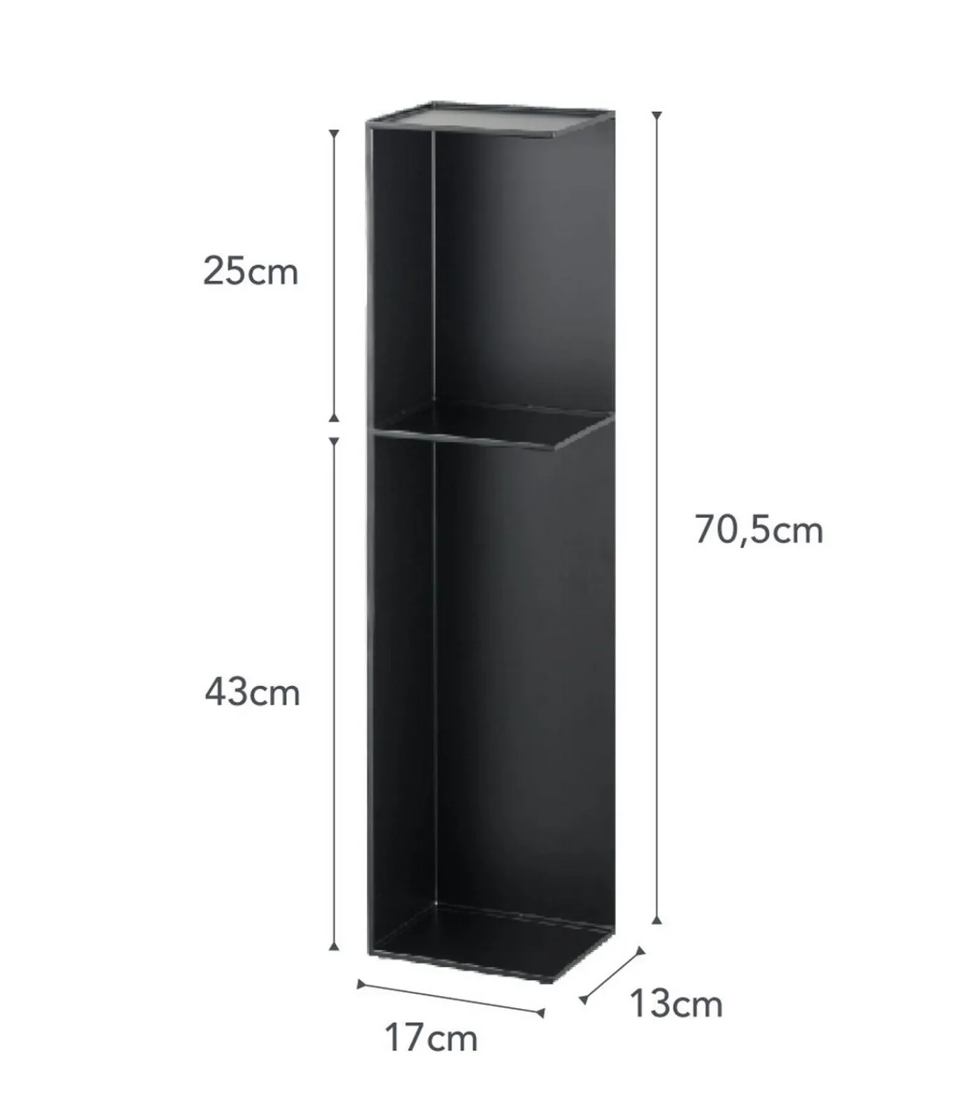 YAMAZAKI WC Opbergrek - Tower - Zwart