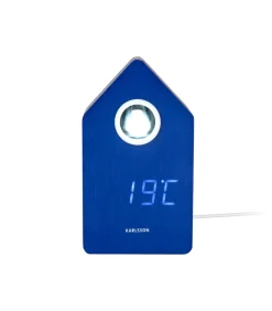 New Wekker Cuckoo Led - Blauw - 9x9x15.8cm Klokken