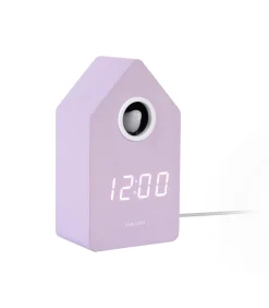 Online Wekker Cuckoo Led - Paars - 9x9x15.8cm Klokken