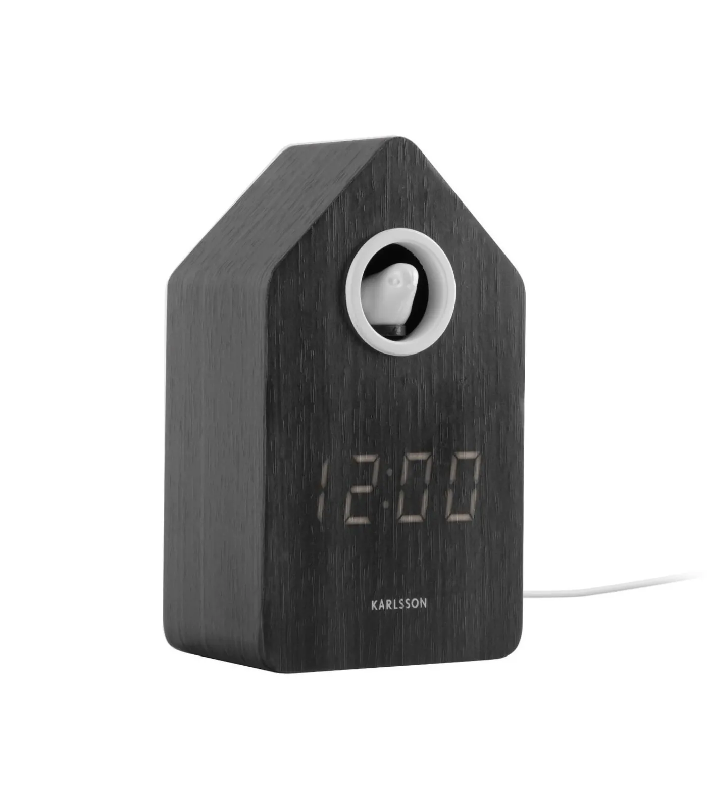 Online Wekker Cuckoo Led - Zwart hout - 6x9x15.3cm Klokken