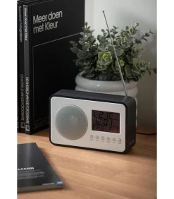 Discount Wekker Fm Radio - Zwart - 19.2x6.6x12.5cm Klokken