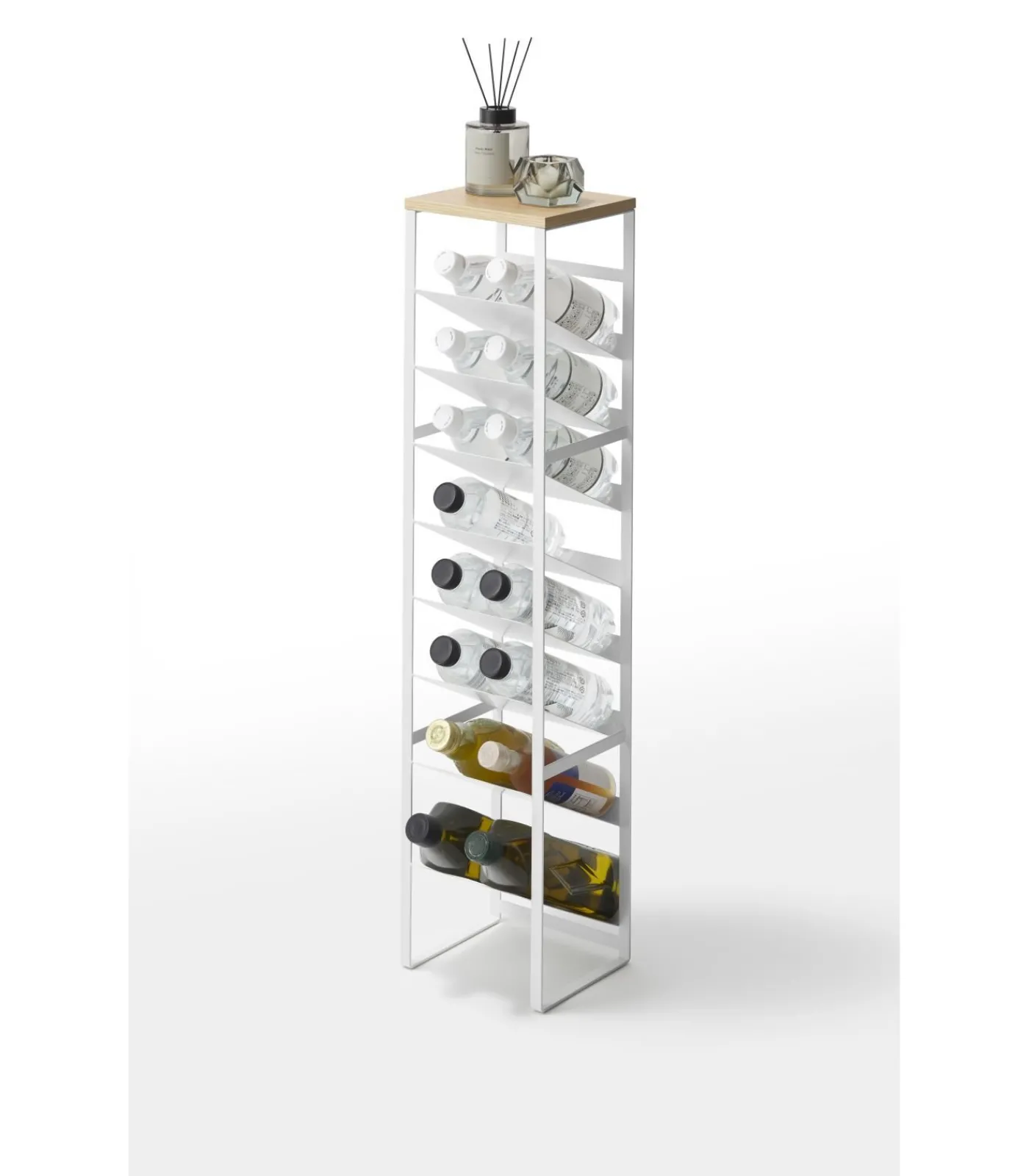 Clearance Wijnrek / Flessenrek - 16 flessen - Tower - Wit Keukenaccessoires