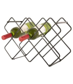 Hot Wijnrek Diamonds - Zwart - 40,5x15,5x27,5cm Keukenaccessoires