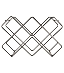 Hot Wijnrek Diamonds - Zwart - 40,5x15,5x27,5cm Keukenaccessoires