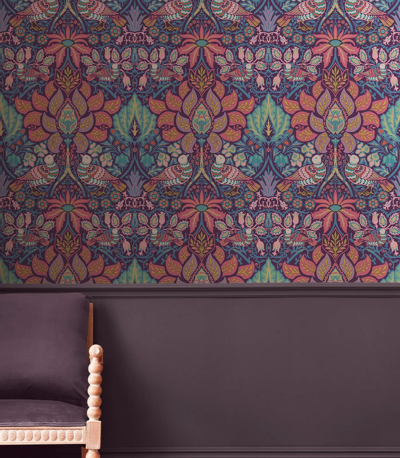 William Morris at Home Vliesbehang - Dove & Rose Carnival - 1000x52