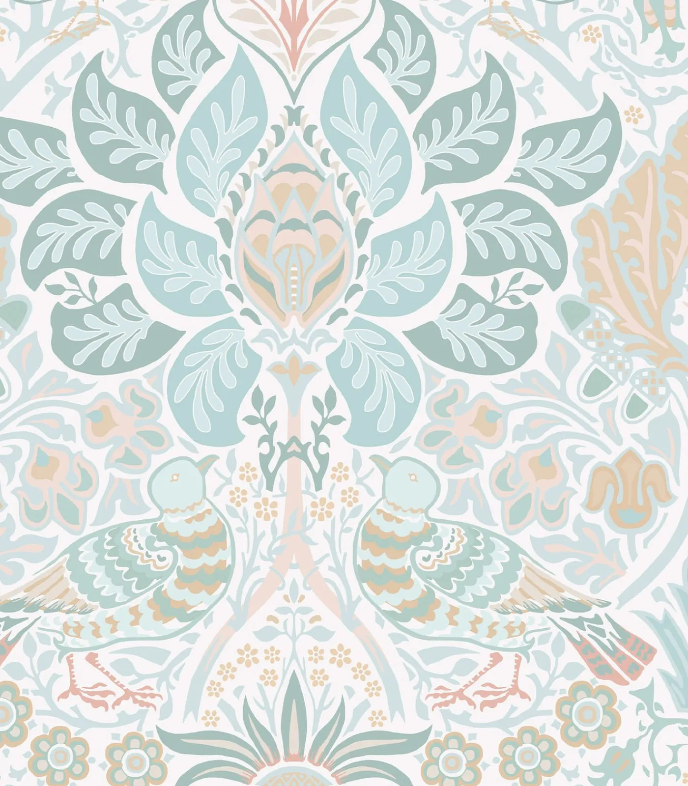 William Morris at Home Vliesbehang - Dove & Rose Haze - 1000x52