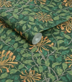 Outlet Vliesbehang - Honeysuckle Verde - 1000x52 Wanddecoratie