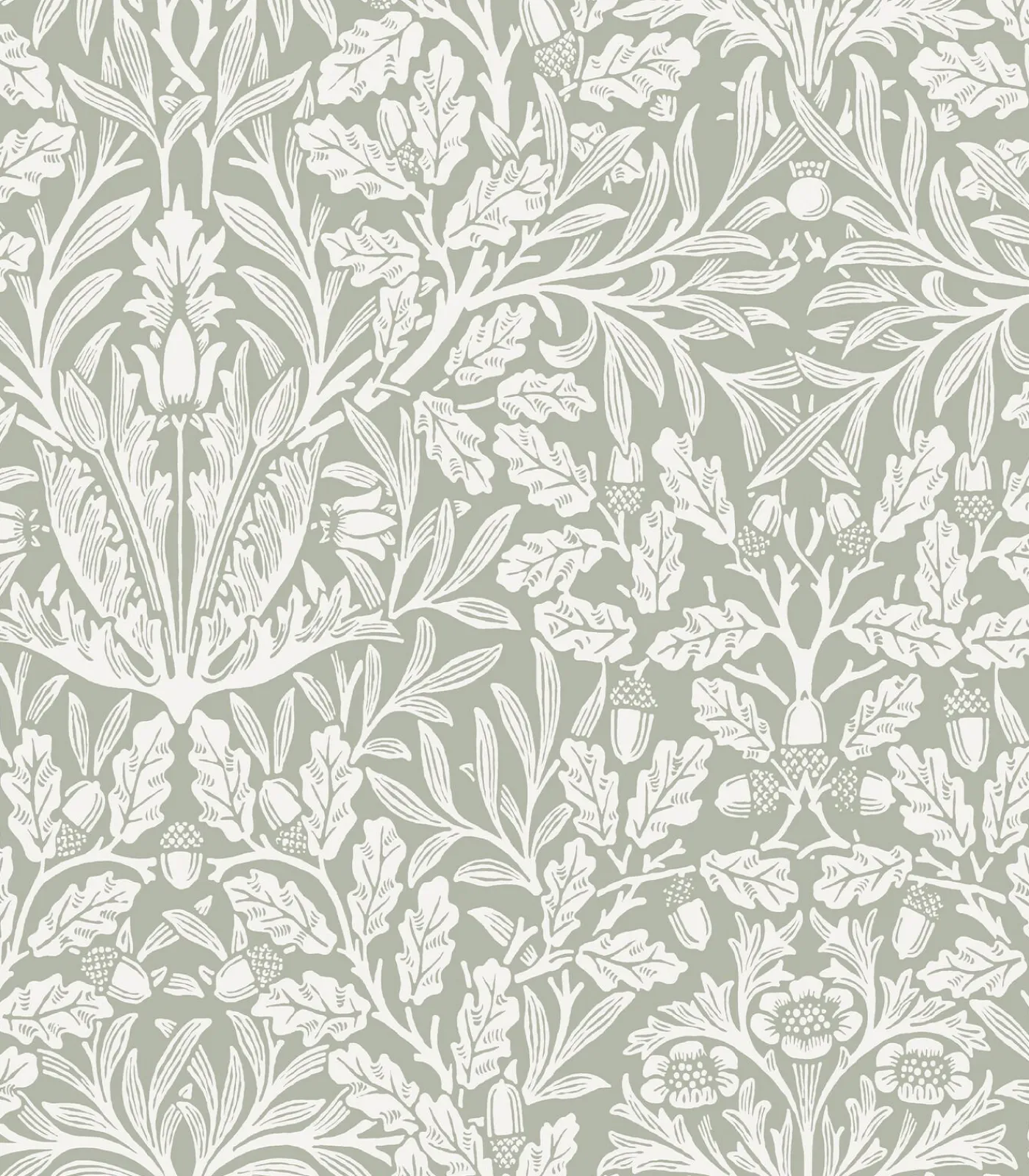 Discount Vliesbehang - Acorn Sage - 1000x52 Wanddecoratie