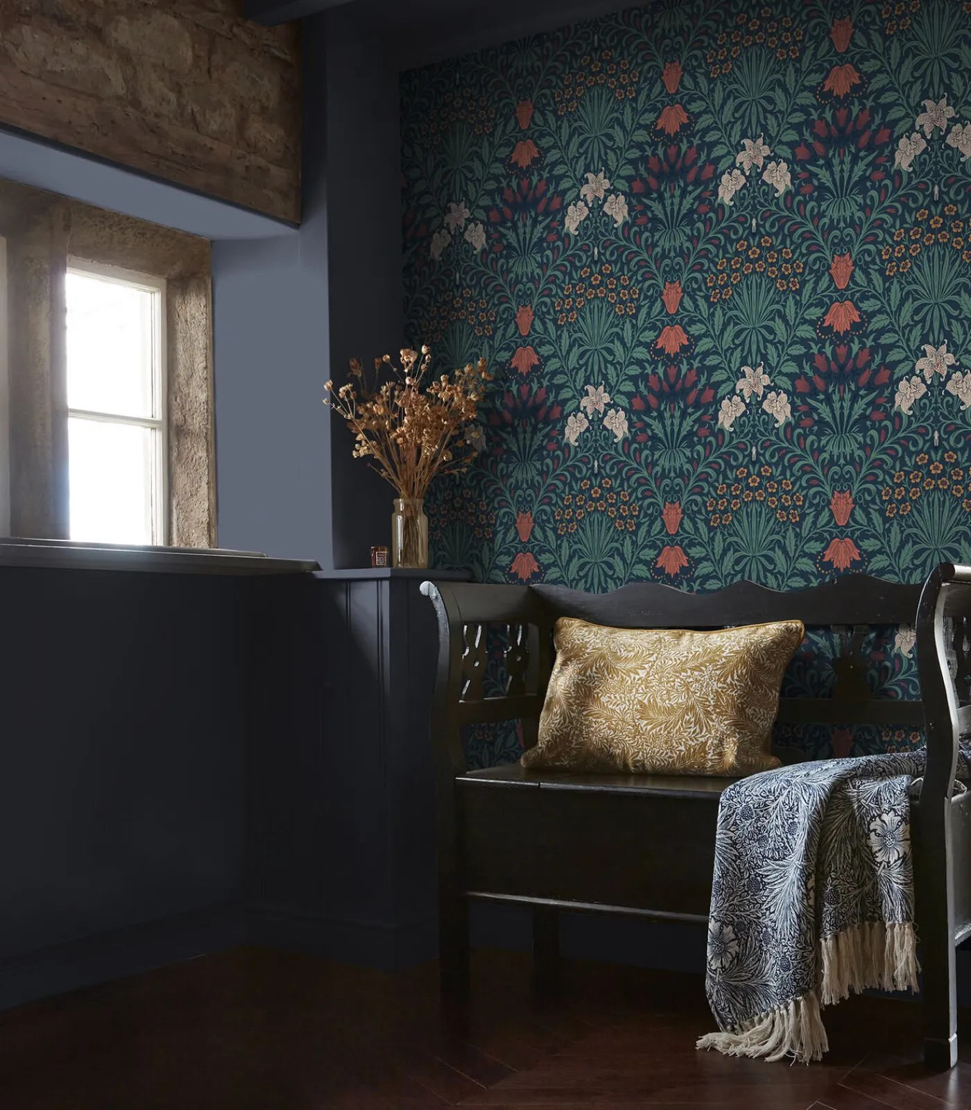 Vliesbehang - Garden Moonlight - 1000x52 Wanddecoratie