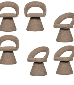 WOOOD Winter Eetkamerstoel - Melange - Naturel - Set van 6